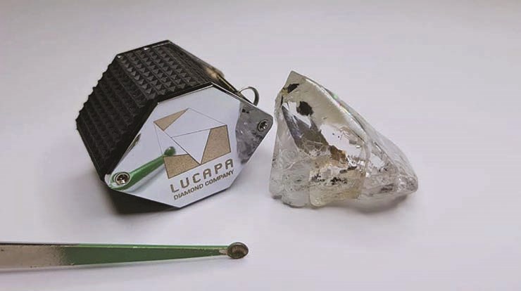 Diamante com 144 quilates encontrado na mina do Lulo